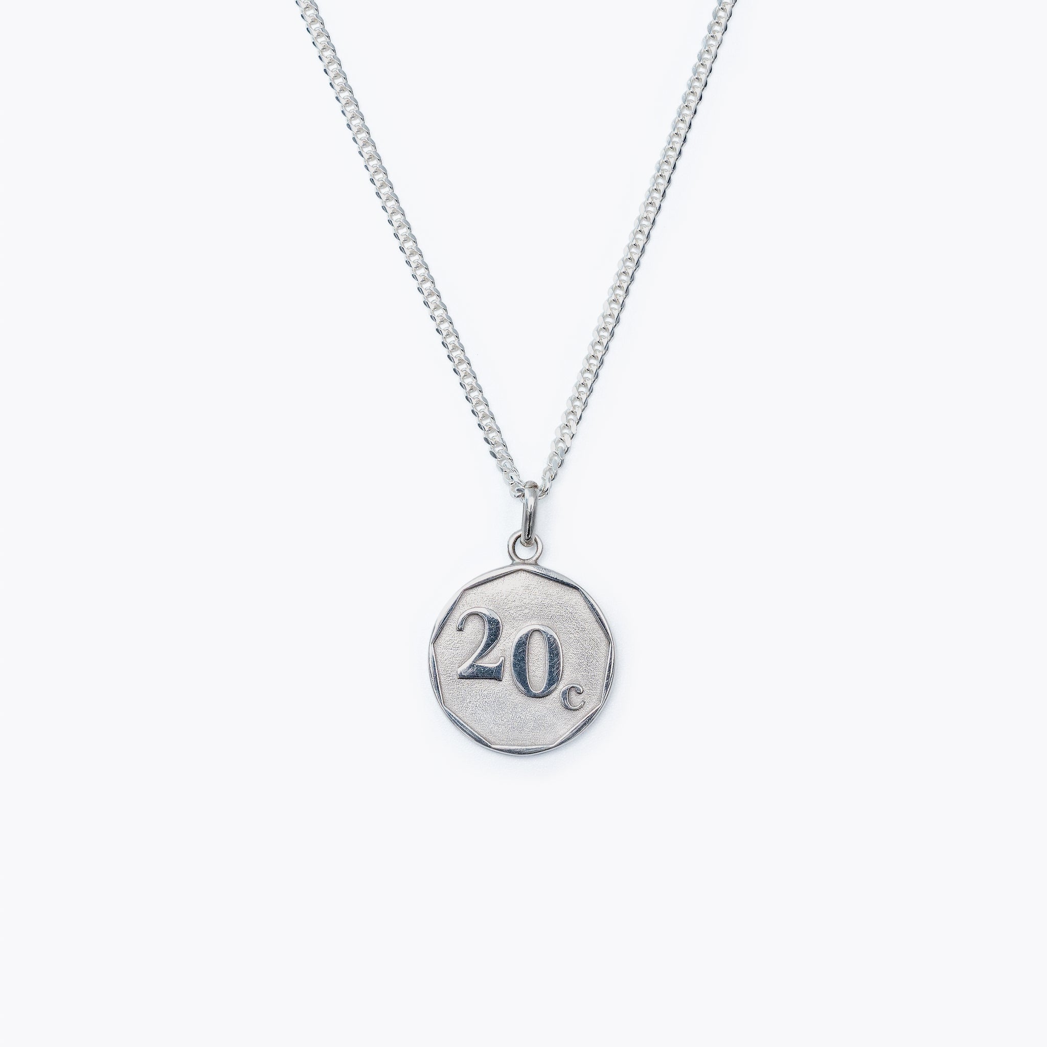 925 Sterling Silver 20c Coin Necklace